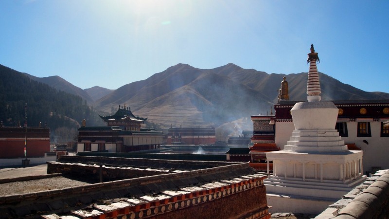 PB216113 Labrang, Xiahe, Buddish, monasterio, monastery, Tibet, China